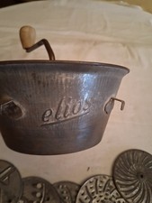 PASSATUTTO ANTICO IN METALLO "ELIOS" COMPLETO DI DISCHETTI DI RICAMBIO VEDI FOTO