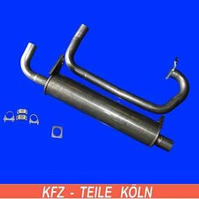 ACCIAIO INOX VW Transporter T3 1.6 TD SILENZIATORE POSTERIORE + TUBO DI SCARICO fino al 07.1989