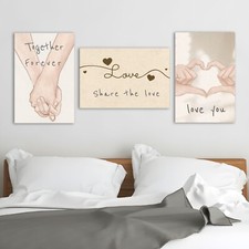 Quadri su tela con frase Love