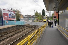 Photo A3 Tram coming into Navigation Road Metrolink Station Altrincham I c2015