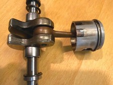 Albero motore+cuscinetti+pistone Oleo-Mac 240. Ricambio made in Italy 🇮🇹