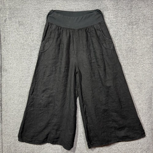 Pantalone cropped gamba larga