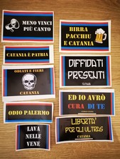 Set 9 adesivi ultras Catania