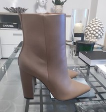 STIVALETTI DONNA A PUNTA TACCO ALTO COLOR NUDE BEIGE NR 37