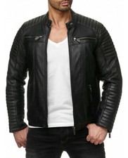 Giacca pelle uomo biker
