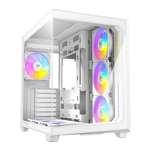 Antec white argb case - white, midi