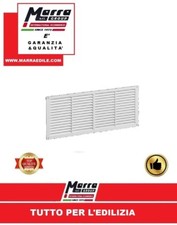 GRIGLIA FISSA RETTANGOLARE AREAZIONE BIANCA ANTI INSETTI UMIDITA' ABS BOCCHETTA