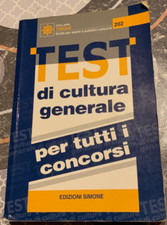 TEST DI CULTURA GENERALE PER TUTTI I CONCORSI 1999 EDIZIONI SIMONE
