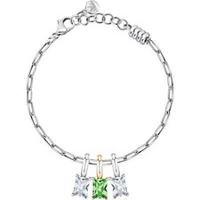 Bracciale Morellato Drops SCZ1321 Bracelet Acciaio Charm Zirconi Componibile