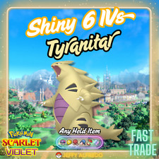 ✨️ Shiny 6IV Tyranitar ✨ Pronto per la Battaglia | Pokémon Scarlatto e Viola 🚀 Veloce | EV'd