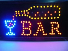 INSEGNA Luminosa A LED con Scritta: BAR   per Negozi, Bar, Ambulanti