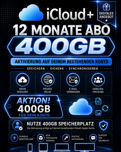 iCloud + 400GB 12 mesi