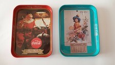 Vassoi Coca Cola: Babbo Natale e Calendario 1891 VINTAGE 
