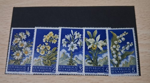 Serie francobolli fiori san - francobolli,