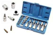SET DI CHIAVI A BUSSOLA TORX MASCHIO FEMMINA + INSERTI 29 PEZZI CHROME VANADIUM