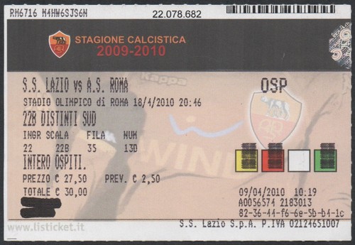 Biglietto stadio ticket - biglietto,