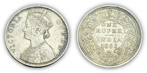 Moneta argento 1862 - moneta, rupia