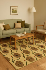 Tappeto di lana trapuntato a