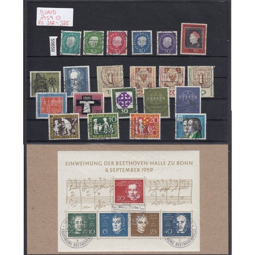 Bund 1959 michel - bund, 302-325