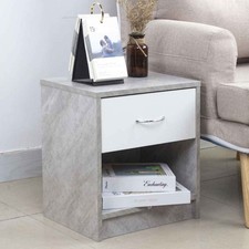 Comodino semplice cemento - comodino,