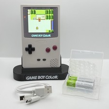 NINTENDO GAME BOY COLOR - IPS V3 - IN STILE CLASSIC + STAND + 2 BATTERIE USB-c
