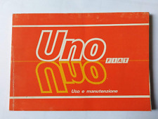 FIAT UNO  LIBRETTO USO E MANUTENZIONE  ORIGINALE EDIZIONE    11/1987   (438)