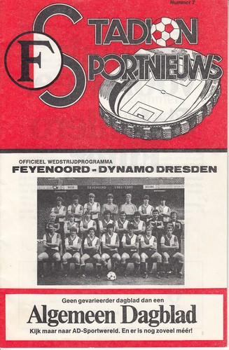 Feyenoord rotterdam - 21.10.81,