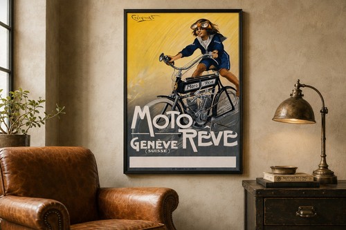 Poster moto rêve 1920 - rêve,