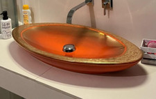 Lavabo d'appoggio di design. Dimensioni 80x40. Piletta inclusa. Ciotola d'arredo