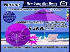 OMBRELLONE MARE PROTEZ.UV ANTIVENT DIAM.2,4,M SPIAGGIA GIARDINO VACANZE(014)