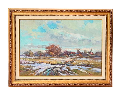Dipinto olio con - , cornice
