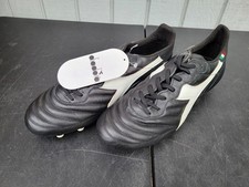 Tacchetti da calcio Diadora Brasil K-Pro MDPU nero bianco, taglia: 8