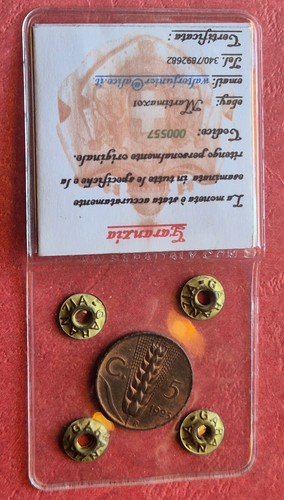 Centesimi 1923 spiga - 5, fdc