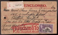 Trinidad e Tobago, 1942 busta registrata negli USA -HD74