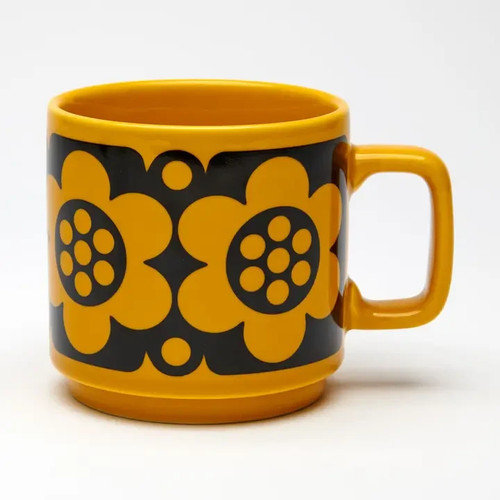 Hornsea geo flower mug retro - mug,