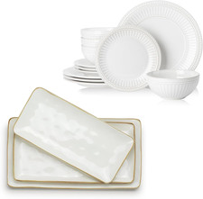 Set di 4 piatti bianchi 15