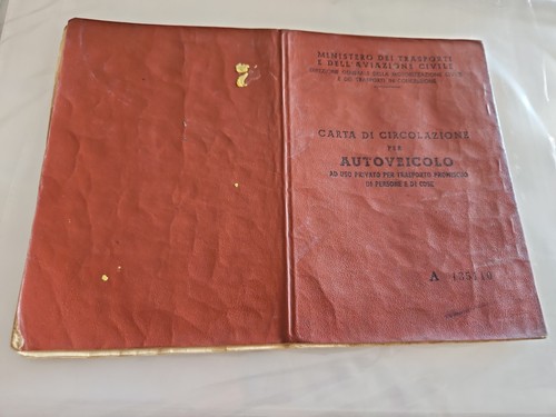 Carta circolazione epoca - circolazione, d'epoca