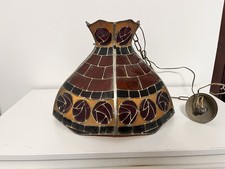 Lampadario Tiffany originale unico in vetro colorato - stile liberty/vintage