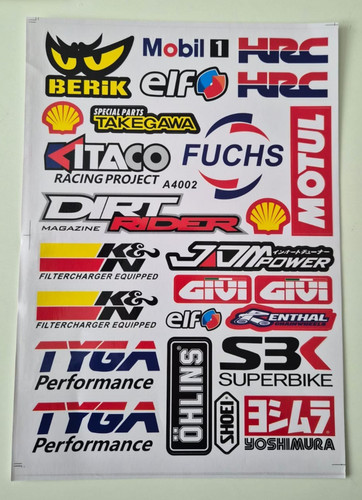 Foglio adesivi moto grafica - adesivi,