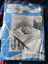 Vintage New Old Stock Bucilla Thrift Kit EDGE ONLY Crib Sheet or Pillow Case