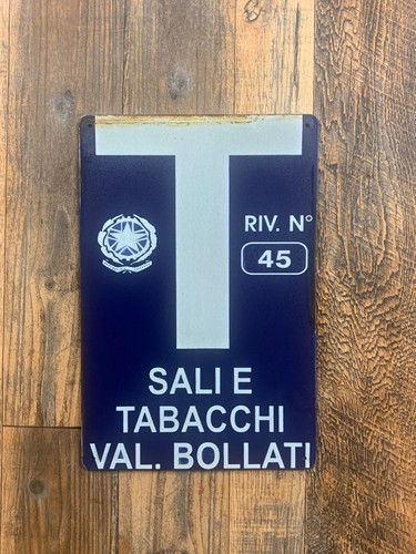 Insegna metallo sali e - in, metallo,
