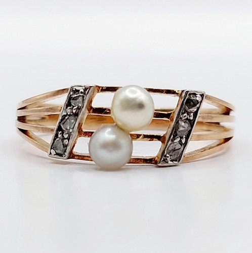 Anello antico oro rosa - io,