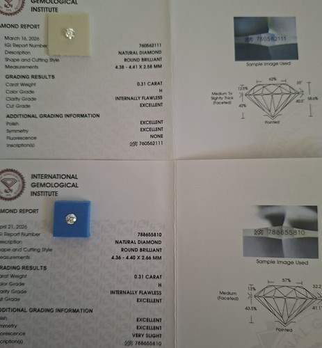 Coppia diamanti naturali - coppia,