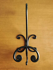 Appendiabiti attaccapanni da parete a 1 posto - Vintage - Ferro battuto - Nero