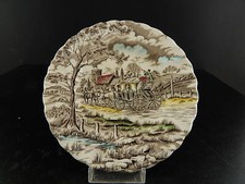 PIATTO CERAMICA VINTAGE ROYAL MAIL BY MYOTT STAFFORDSHIRE ENGLAND STAMPA A MANO