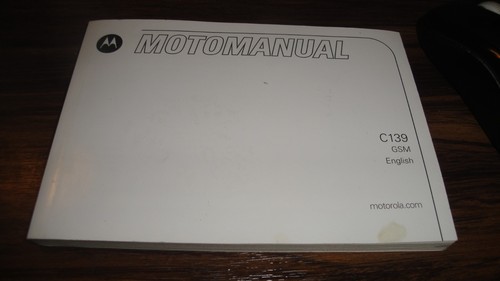 Motorola c139 motomanuale - motorola,