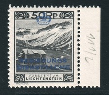 LIECHTENSTEIN SERVIZIO 6 B ** 50 pezzi denti 11 1/2, nuovo di zecca, RARO, € 650