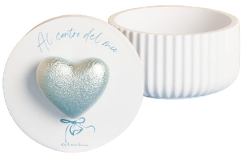 Scatola cuore azzurro con