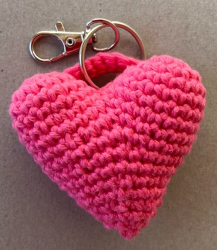 Cuore rosa portachiavi