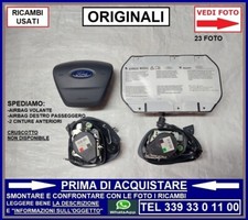 KIT AIRBAG VOLANTE CINTURA DI SICUREZZA DX SX SENZA CRUSCOTTO FORD KUGA 2